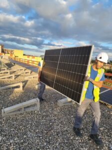 Colocación de paneles solares